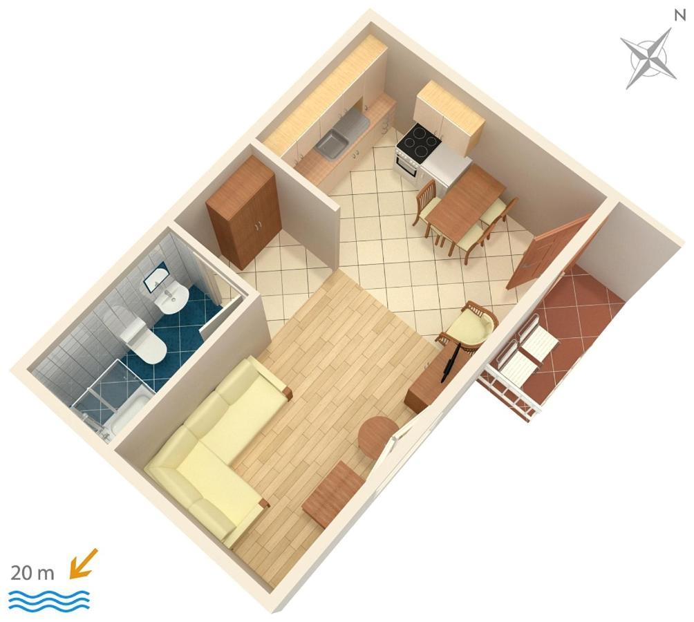 Apartments By The Sea Podgora, Makarska - 6713 Buitenkant foto